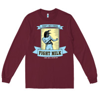 Burgundy fight milk classic Long Sleeve Tee - DesigneFamous