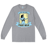 Heather Grey fight milk classic Long Sleeve Tee - DesigneFamous