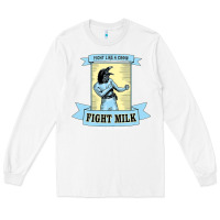 White fight milk classic Long Sleeve Tee - DesigneFamous