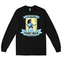 Black fight milk classic Long Sleeve Tee - DesigneFamous
