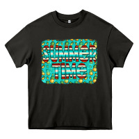 Asphalt summer time glitter pineable Heavy Core Tee - CowCowDesign