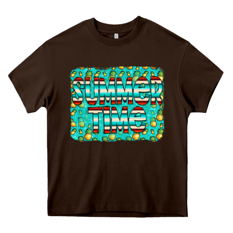 Summer Time Glitter Pineable Heavy Core Tee by CowCowDesign | Teevron