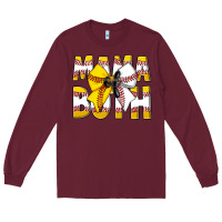 Burgundy Mama Of Both Long Sleeve Tee - CowhideDigitalArt