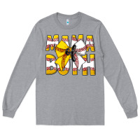Heather Grey Mama Of Both Long Sleeve Tee - CowhideDigitalArt