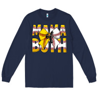 Navy Mama Of Both Long Sleeve Tee - CowhideDigitalArt