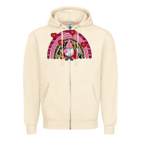 Sandshell valentines day gnomes rainbow Zipper Hoodie - RanaPortraitStore