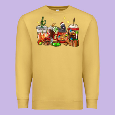 Christmas Coffee Cups With Labrador Premium Sweatshirt Designed By Ranaportraitstore