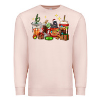 Pale Pink Christmas coffee cups with Labrador Premium Sweatshirt - RanaPortraitStore