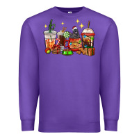 Purple Christmas coffee cups with Labrador Premium Sweatshirt - RanaPortraitStore