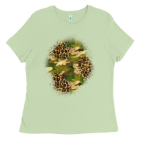 Matcha camouflage and leopard patch  4 Ladies Tee - BundleAndBundleShop