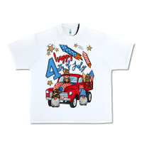 White 4th of july truck  1 Urban Heavy Tee - BundleAndBundleShop
