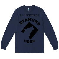 Navy lassos diamond dogs classic Long Sleeve Tee - DesigneFamous