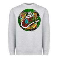 Heather Grey Cowboy Christmas Heavyweight Sweatshirt - RanaPortraitStore