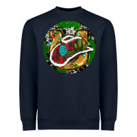 Navy Cowboy Christmas Heavyweight Sweatshirt - RanaPortraitStore