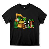 Black St. Patrick's Love and golds Heavy Core Tee - OliviaCreatesArt