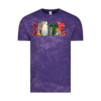 Cloud Purple christmas penguin love Vintage Tee - FaDigitalArtStudio