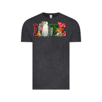 Vintage Black christmas penguin love Vintage Tee - FaDigitalArtStudio