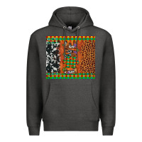 Charcoal Heather love autism awareness leopard cowhide Premium Hoodie - Artiststas
