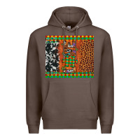 Coffee love autism awareness leopard cowhide Premium Hoodie - Artiststas