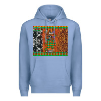 Colony Blue love autism awareness leopard cowhide Premium Hoodie - Artiststas