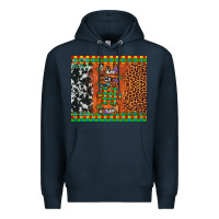 Navy love autism awareness leopard cowhide Premium Hoodie - Artiststas