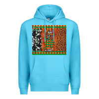 Ocean Blue love autism awareness leopard cowhide Premium Hoodie - Artiststas