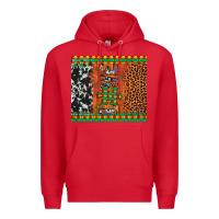 Red love autism awareness leopard cowhide Premium Hoodie - Artiststas