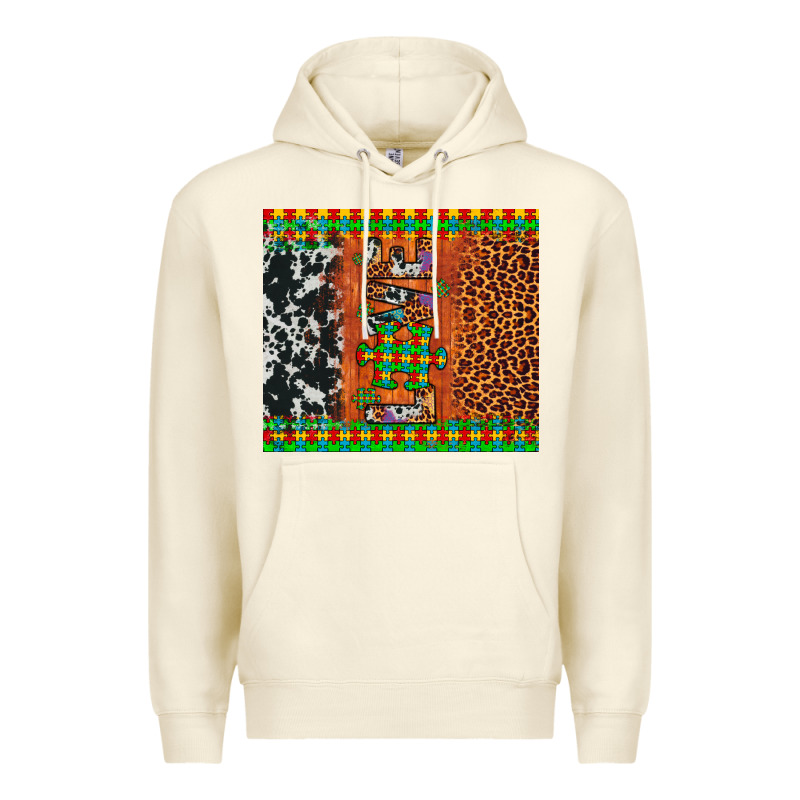 Love Autism Awareness Leopard Cowhide Premium Hoodie by Artiststas | Teevron