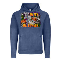 Vintage Denim happy halloween koala Vintage Hoodie - LillyAllenDesigns
