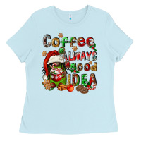 Baby Blue coffee is always a good idea Ladies Tee - FaDigitalArtStudio