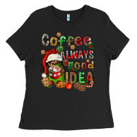Black coffee is always a good idea Ladies Tee - FaDigitalArtStudio