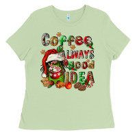 Matcha coffee is always a good idea Ladies Tee - FaDigitalArtStudio