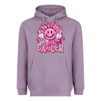 Lavender hey cancer smiley face breast cancer Heavyweight Hoodie - RanaPortraitStore