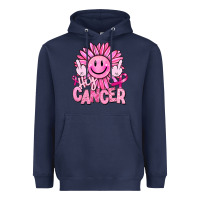 Navy hey cancer smiley face breast cancer Heavyweight Hoodie - RanaPortraitStore