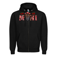 Black valentines day mini black Zipper Hoodie - RanaPortraitStore