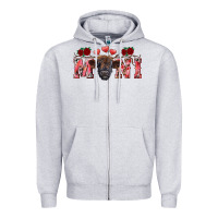 Heather Grey valentines day mini black Zipper Hoodie - RanaPortraitStore