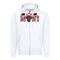 White valentines day mini black Zipper Hoodie - RanaPortraitStore