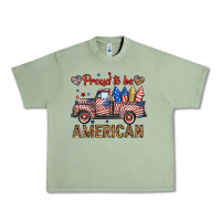 Oil Green proud to be american truck Urban Heavy Tee - BundleAndBundleShop