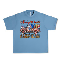 Pebble Blue proud to be american truck Urban Heavy Tee - BundleAndBundleShop
