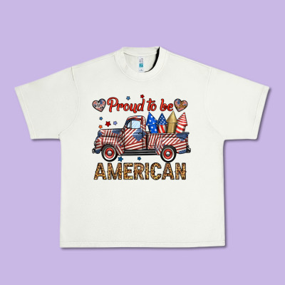 Proud To Be American Truck Urban Heavy Tee Designed By Bundleandbundleshop