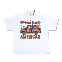 White proud to be american truck Urban Heavy Tee - BundleAndBundleShop