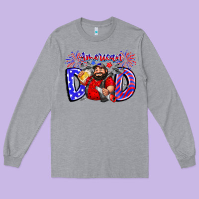 American Dod Long Sleeve Tee Designed By Cowhidedigitalart