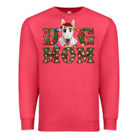 Cardinal Christmas Dog Mom Bull Terrier Premium Sweatshirt - RanaPortraitStore