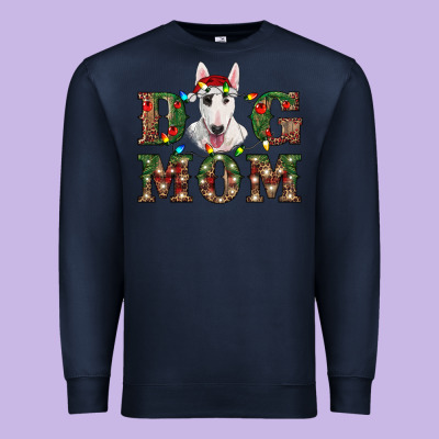 Christmas Dog Mom Bull Terrier Premium Sweatshirt Designed By Ranaportraitstore