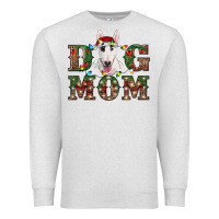 Oatmeal Heather Christmas Dog Mom Bull Terrier Premium Sweatshirt - RanaPortraitStore