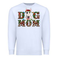 White Christmas Dog Mom Bull Terrier Premium Sweatshirt - RanaPortraitStore