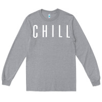 Heather Grey chill Long Sleeve Tee - DesigneFamous