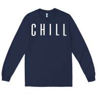 Navy chill Long Sleeve Tee - DesigneFamous