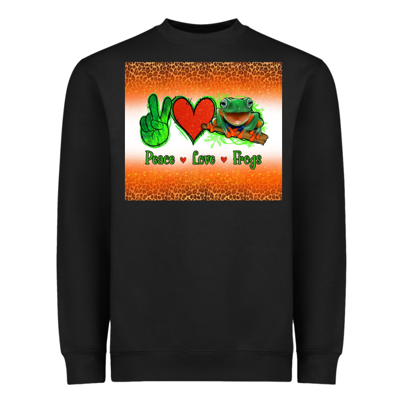 Peace Love Frogs Heavyweight Sweatshirt by Jasminsmagicworld | Teevron