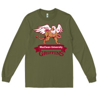Army Green macewan academic Long Sleeve Tee - DesigneFamous